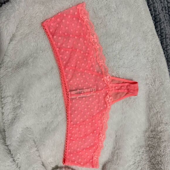 VICTORIA’S SECRET DREAM ANGELS WIDE SIDE THONG CORAL PINK – SIZE L - Picture 6 of 17